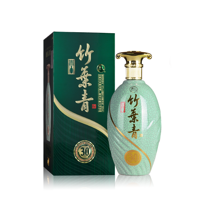 山西杏花村竹葉青酒30版45度清香型500ml單瓶裝