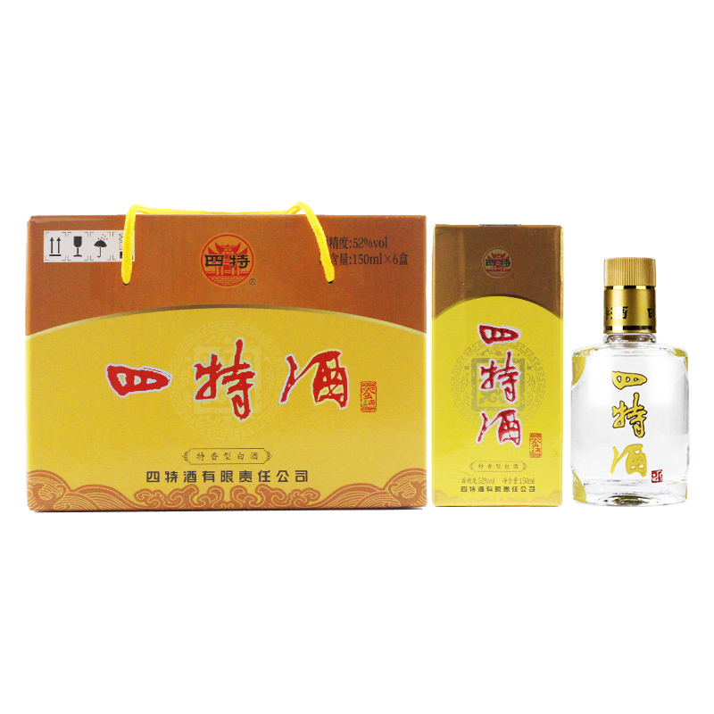 四特金三兩52度特香型白酒150ml