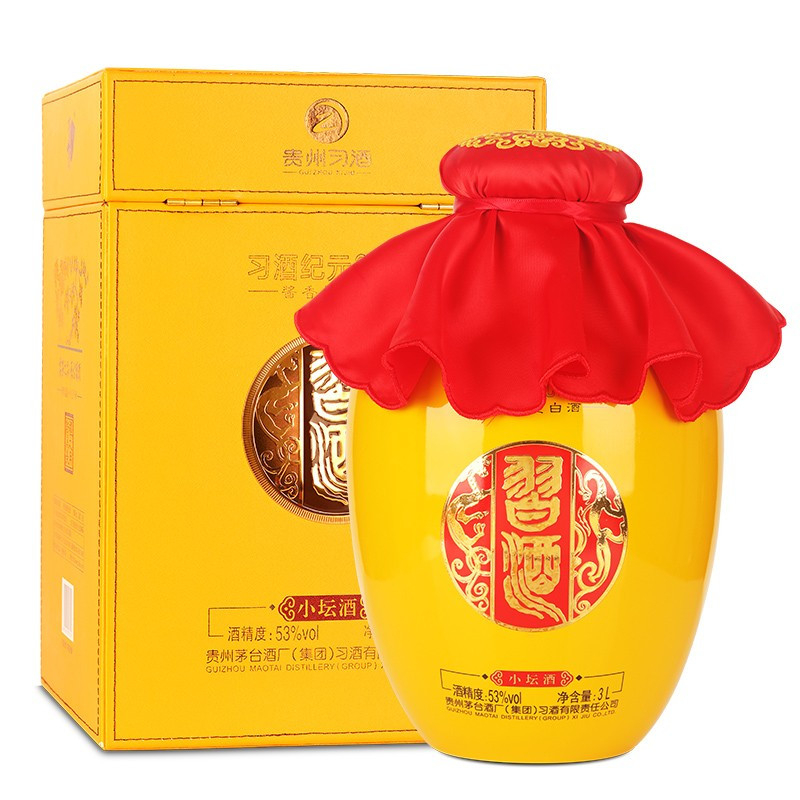 貴州習(xí)酒53度紀(jì)元小壇酒醬香型3L壇裝