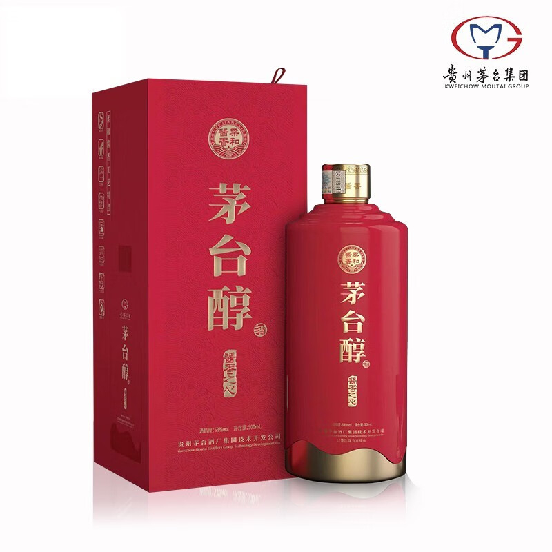 茅臺(tái)醇醬香之心53度醬香型白酒500ml