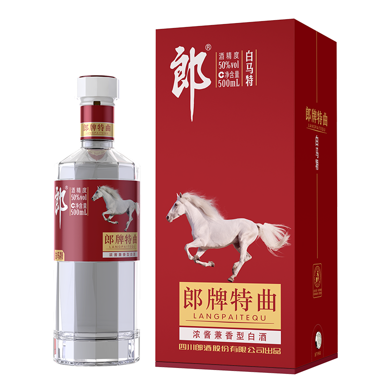 郎酒集團(tuán)郎牌特曲·白馬特50度兼香型白酒500ml單瓶裝