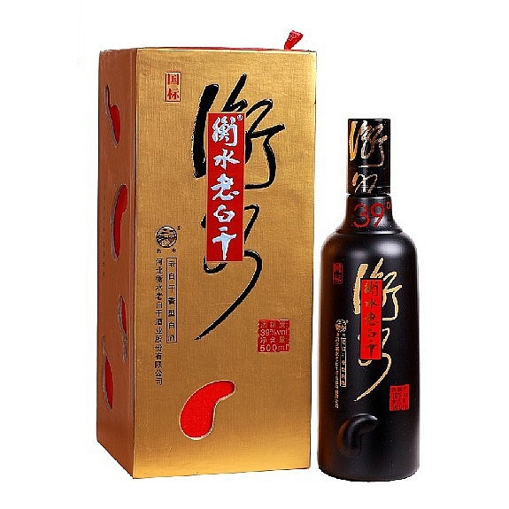 河北省衡水老白干金國標口感干香型39度白酒500ml單瓶裝