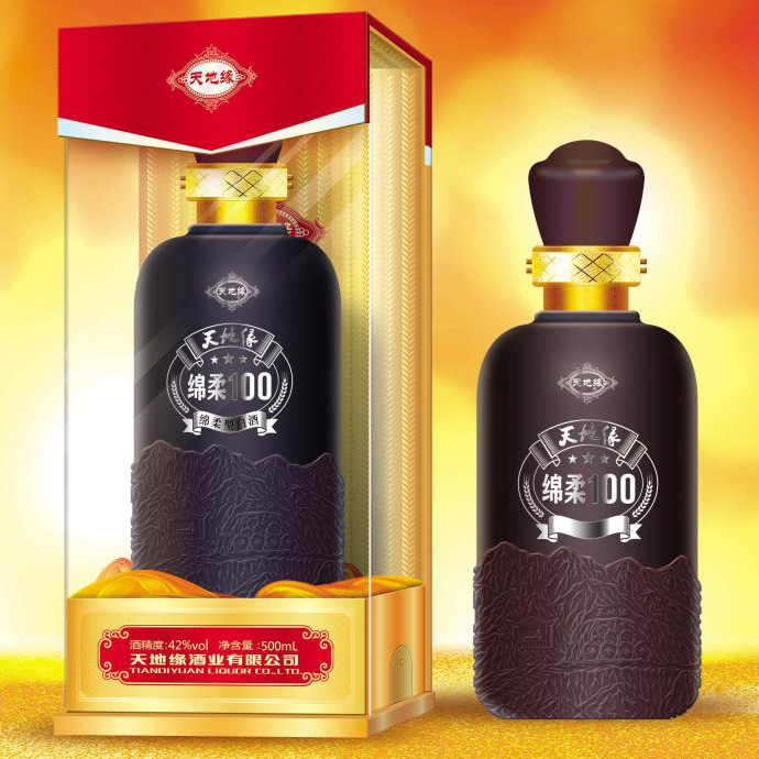 山東省天地緣綿柔100 42度濃香型500ml單瓶裝