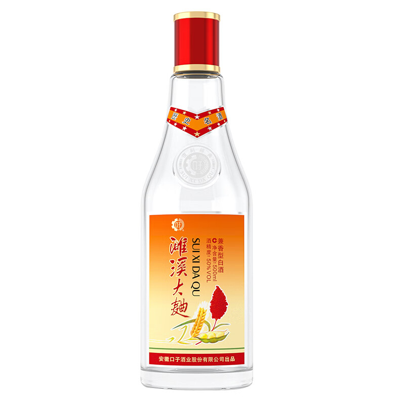 口子窖紅標(biāo) 濉溪大曲復(fù)刻版50度兼香型白酒500ml