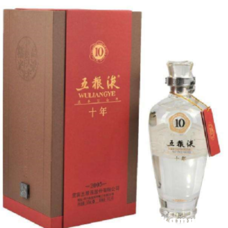 五糧液10年陳釀口感濃香型50度白酒500ml單瓶裝