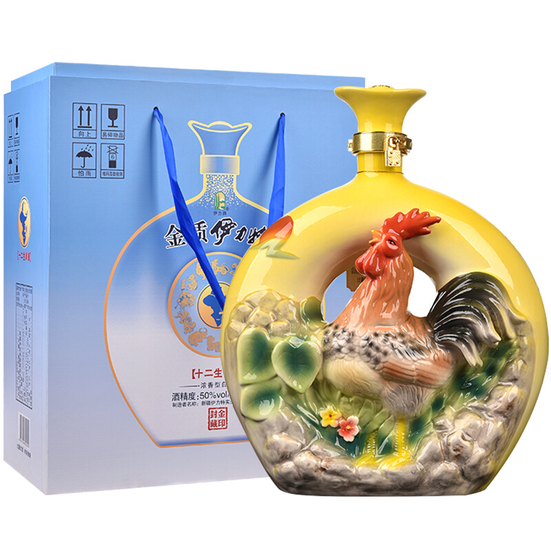 新疆伊力特十二生肖-雞50度濃香型3000ml單瓶裝