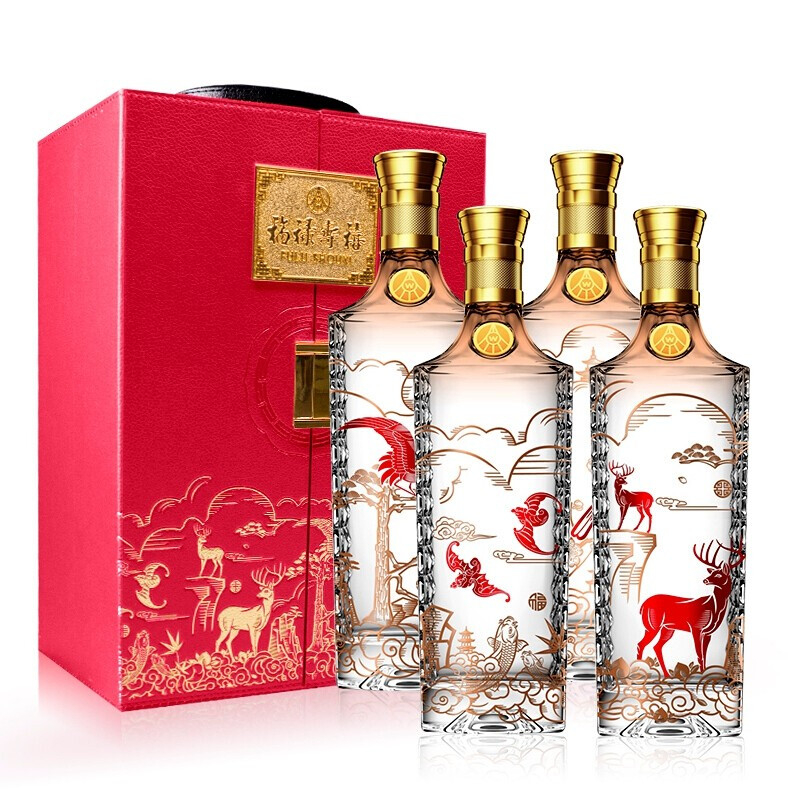 五粮液福禄寿禧52°度浓香型白酒500ml礼盒装