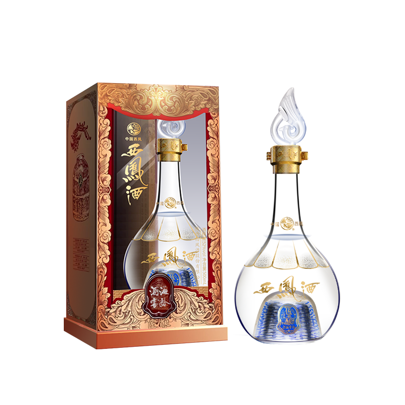 陜西西鳳酒海窖齡匠釀口感綿柔鳳香型52度白酒500ml單瓶裝