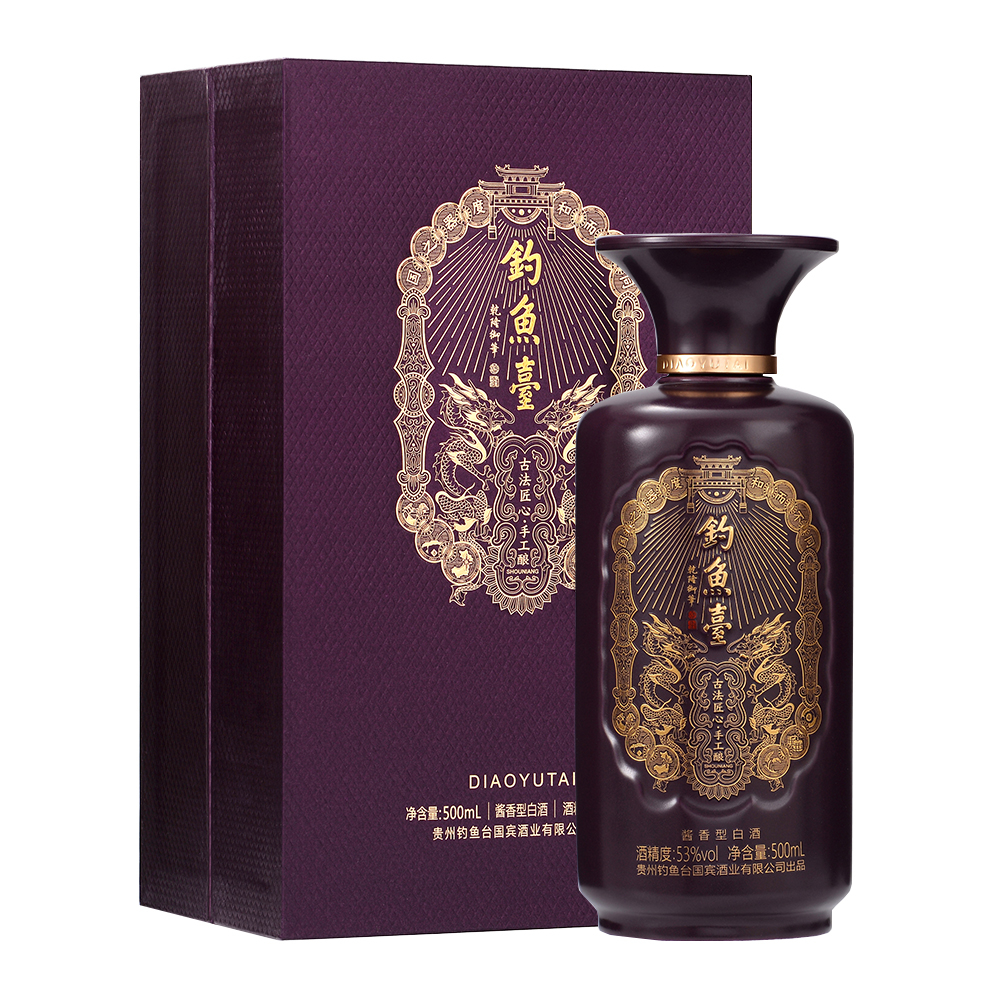 貴州釣魚臺古法匠心酒（手工釀）53度醬香型500ml單瓶裝
