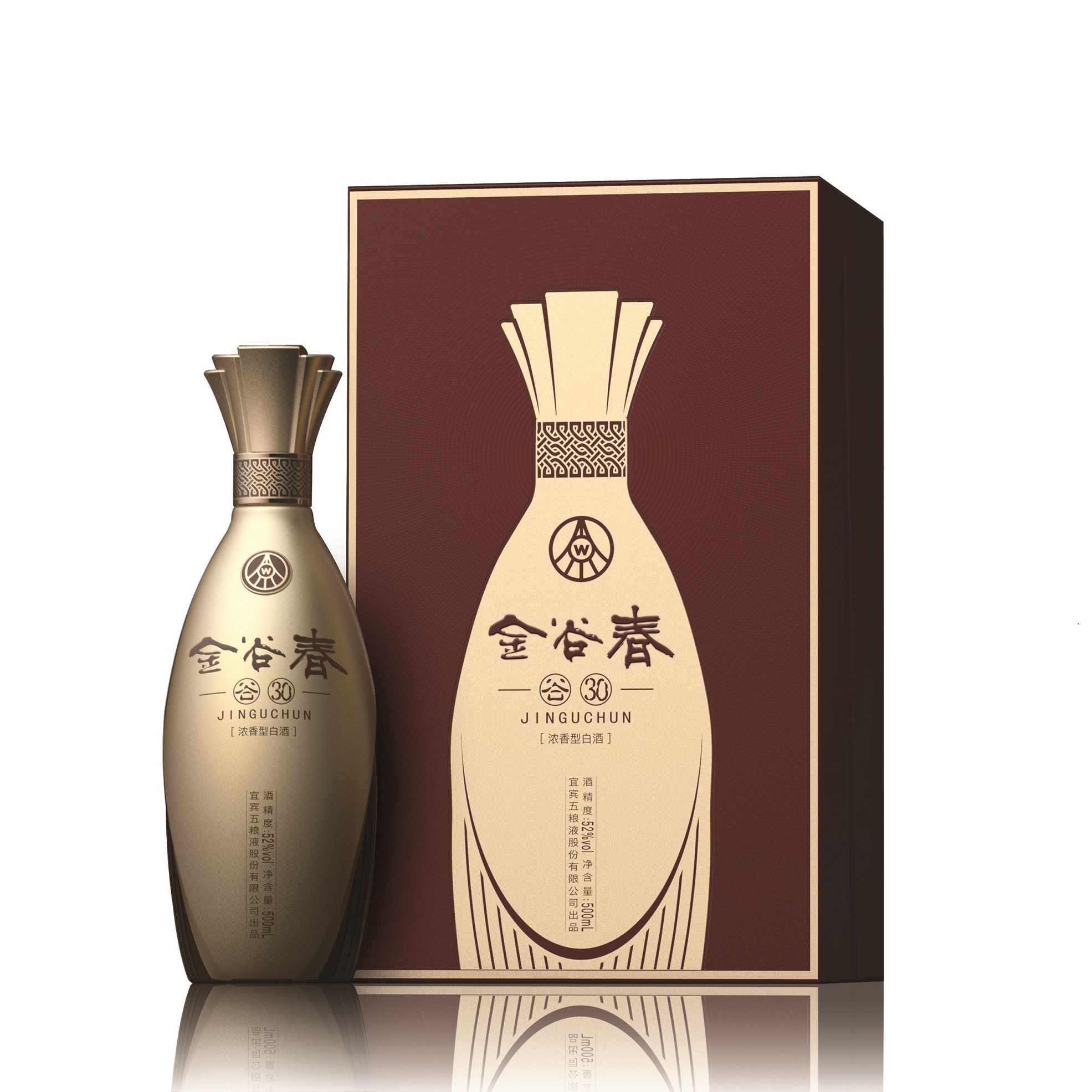 五糧液金谷春金谷春（谷30）口感濃香型52度白酒500ml單瓶裝