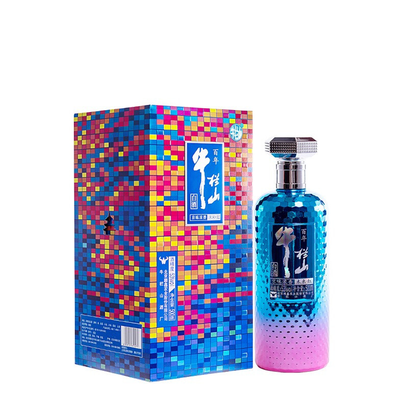 北京牛欄山酒業(yè)京味濃香未來紅53度濃香型500ml單瓶裝