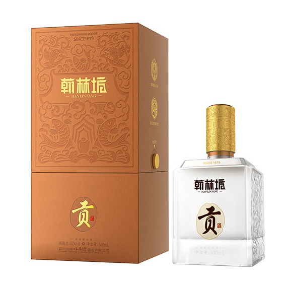 四川小角樓翰林坊貢酒52度濃香型500ml單瓶裝