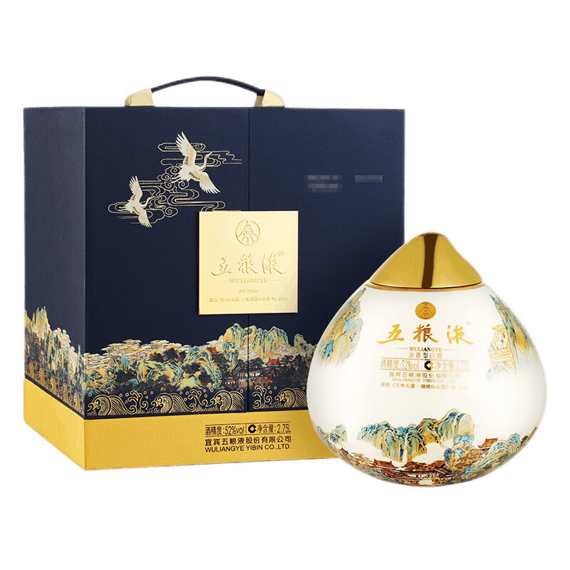 五糧液萬壽無疆壽桃口感濃香型52度白酒2750ml壇裝