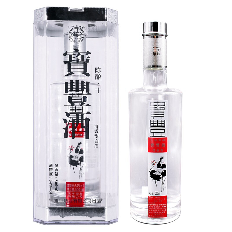河南省宝丰酒陈酿十年54度清香型500ml单瓶装