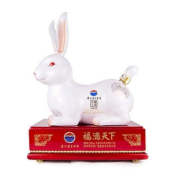 貴州茅臺集團福滿天下玉兔呈祥口感濃香型52度白酒1500ml一壇裝