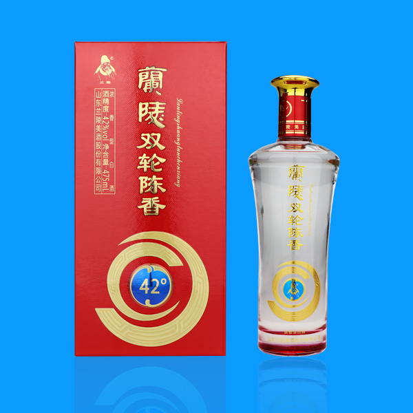 山東蘭陵美酒雙輪陳香42度濃香型475ml單瓶裝