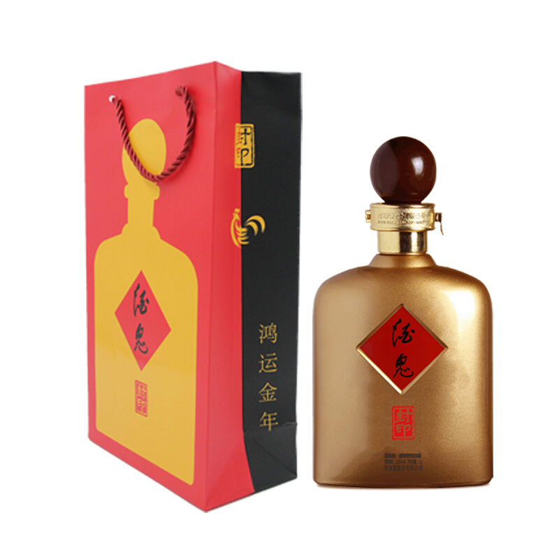 湖南酒鬼酒封印酒鬼金瓶52°度馥郁香型1000ml單瓶裝