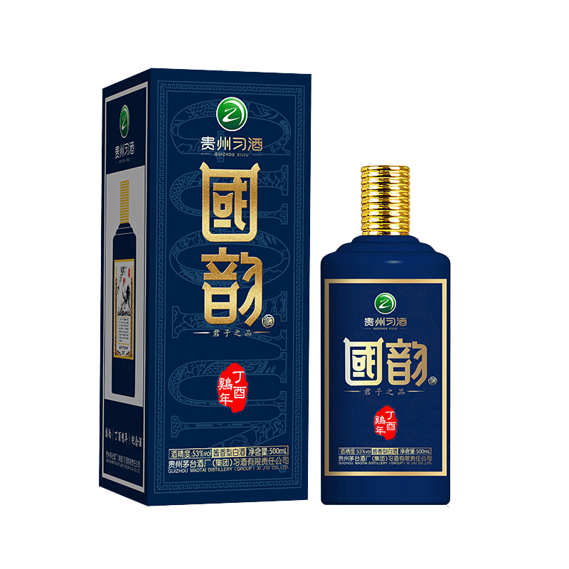 貴州習酒國韻丁酉雞年生肖紀念酒53度醬香型500ml單瓶裝