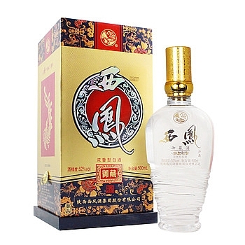 陜西西鳳御藏酒御品口感濃香型52度白酒500ml單瓶裝