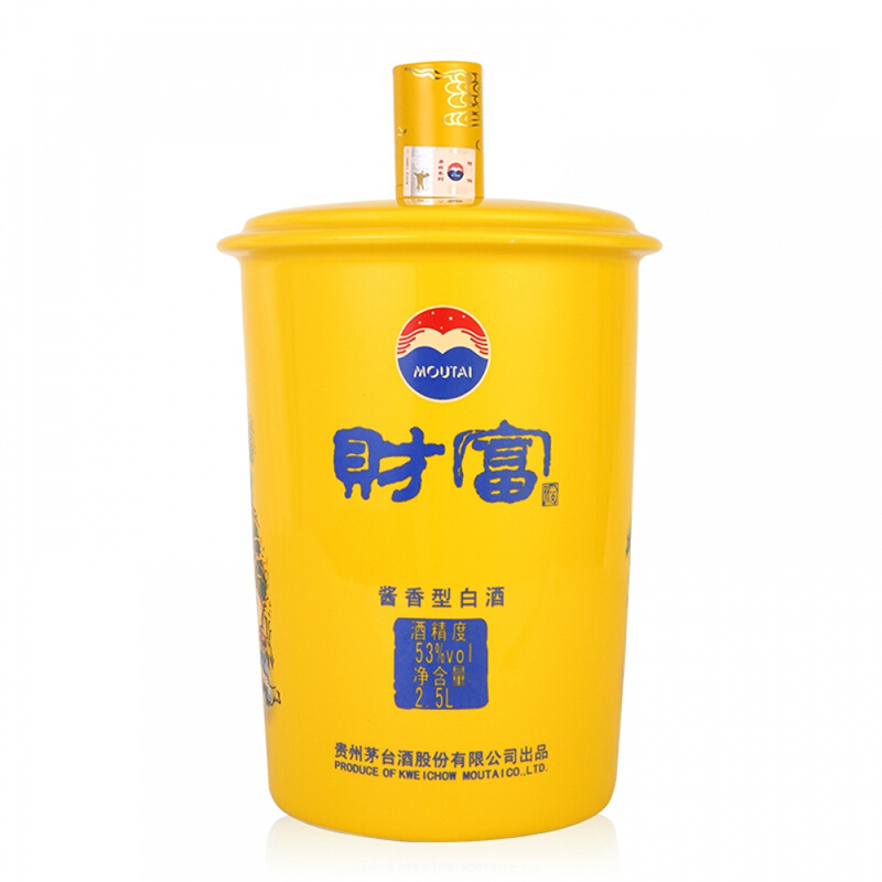 貴州茅臺財(cái)富酒國禮天尊53度醬香型白酒2500ml大壇裝