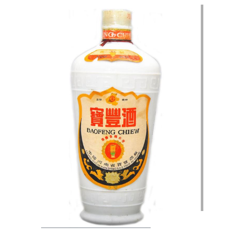 1980年寶豐金龍獎標(biāo)55度白酒500ml