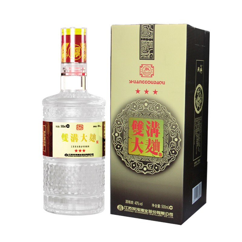 江蘇省雙溝酒大曲三星40度濃香型500ml單瓶裝