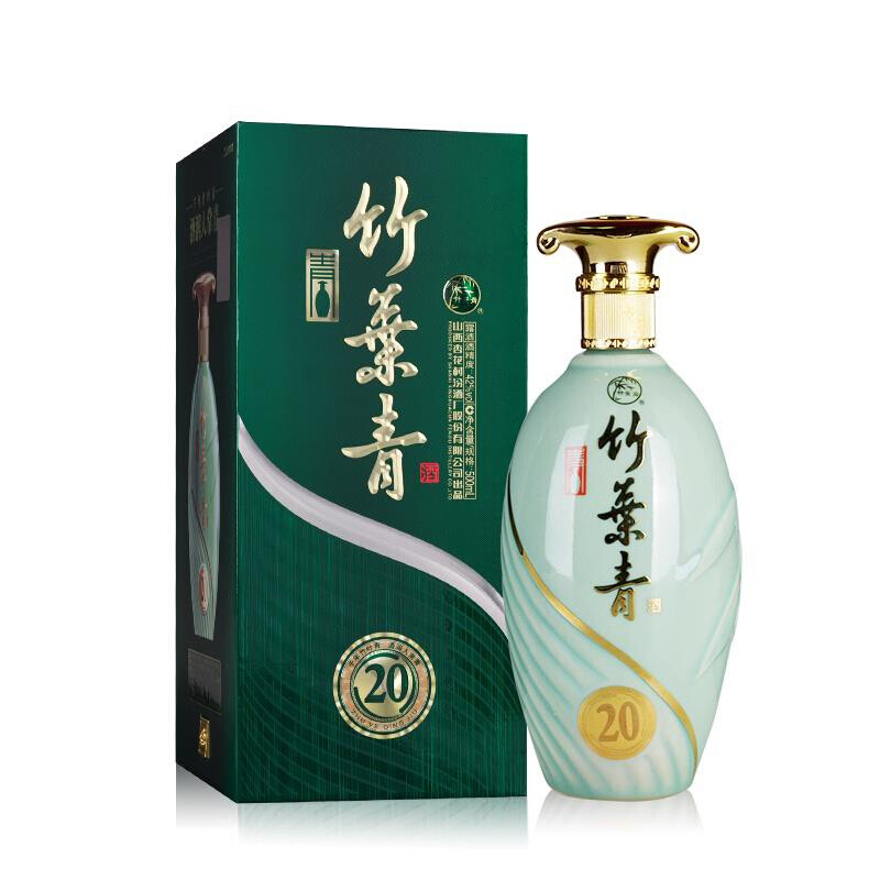 汾酒集團(tuán)竹葉青青瓷20露酒口感清香型42度白酒500ml單瓶裝