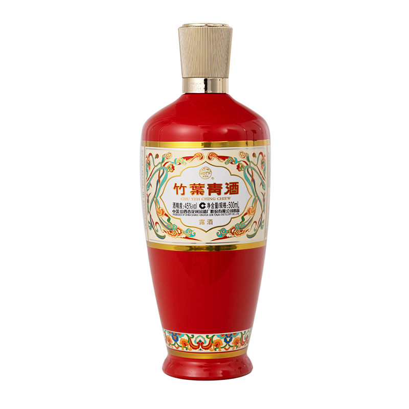 汾酒集團(tuán)竹葉青酒榮耀（裸瓶）口感清香型45度白酒500ml單瓶裝
