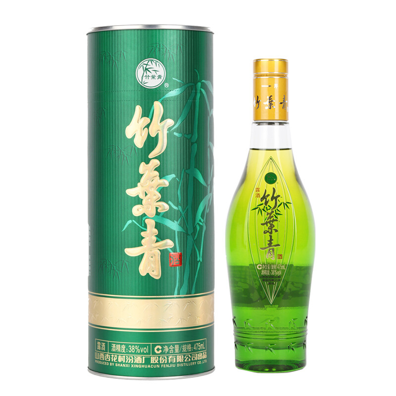 汾酒集團(tuán)竹葉青酒彩筒國(guó)寶露酒口感清香型38度白酒475ml單瓶裝