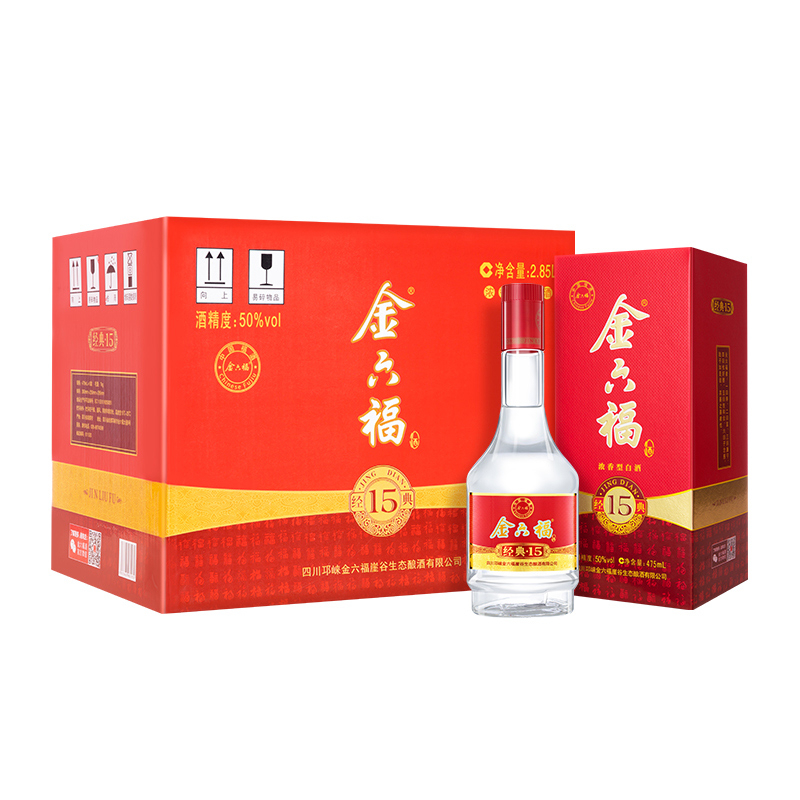 金六福經(jīng)典15 50度濃香型白酒475ml