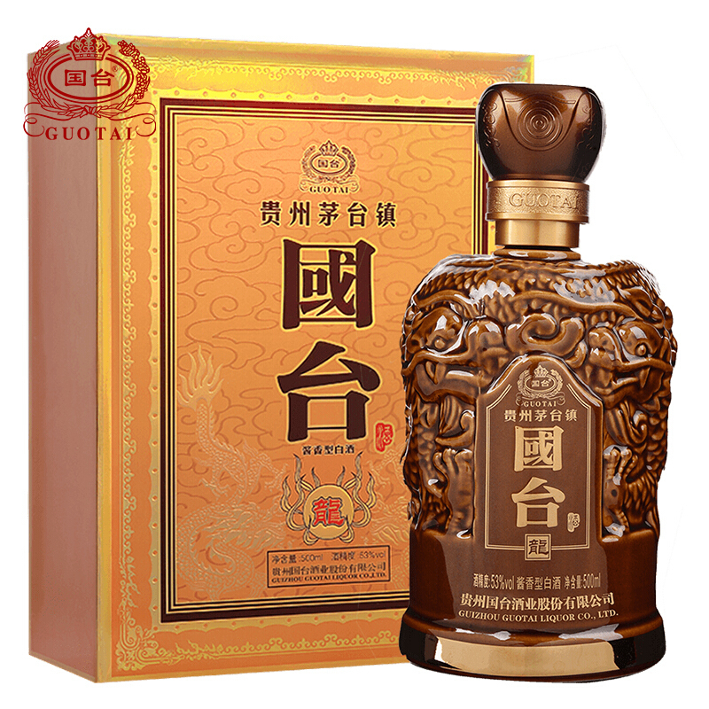 國臺(tái)龍酒53度醬香型500ml單瓶