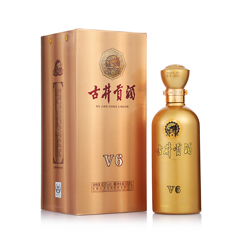 古井貢酒v6 406度口感濃香型白酒500ml單瓶裝
