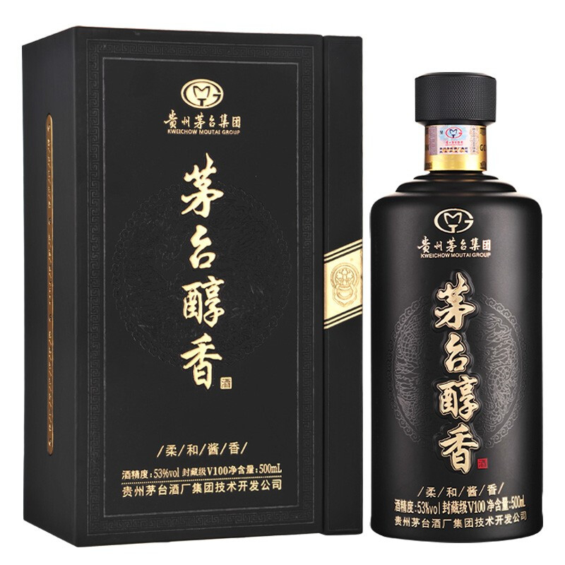 貴州茅臺集團茅臺醇香封藏級V100飛天祥龍瓶口感醬香型53度白酒500ml單瓶裝