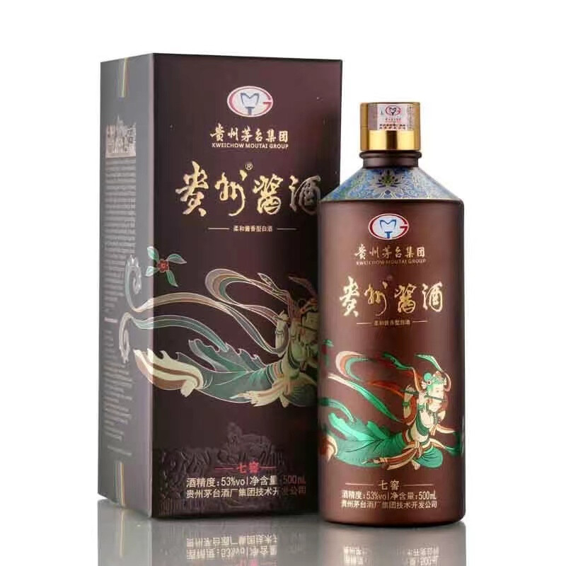 貴州茅臺集團(tuán)貴州醬酒七窖飛天仙女圖口感醬香型53度白酒500ml單瓶裝
