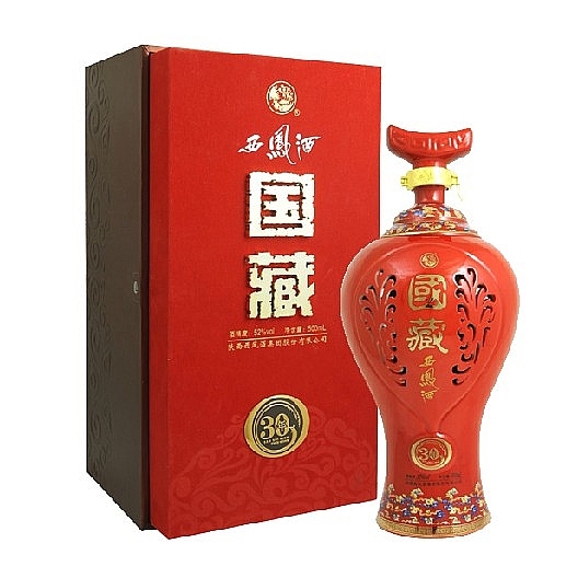 陜西西鳳酒30年國(guó)藏陳釀口感鳳香型52度白酒500ml單瓶裝