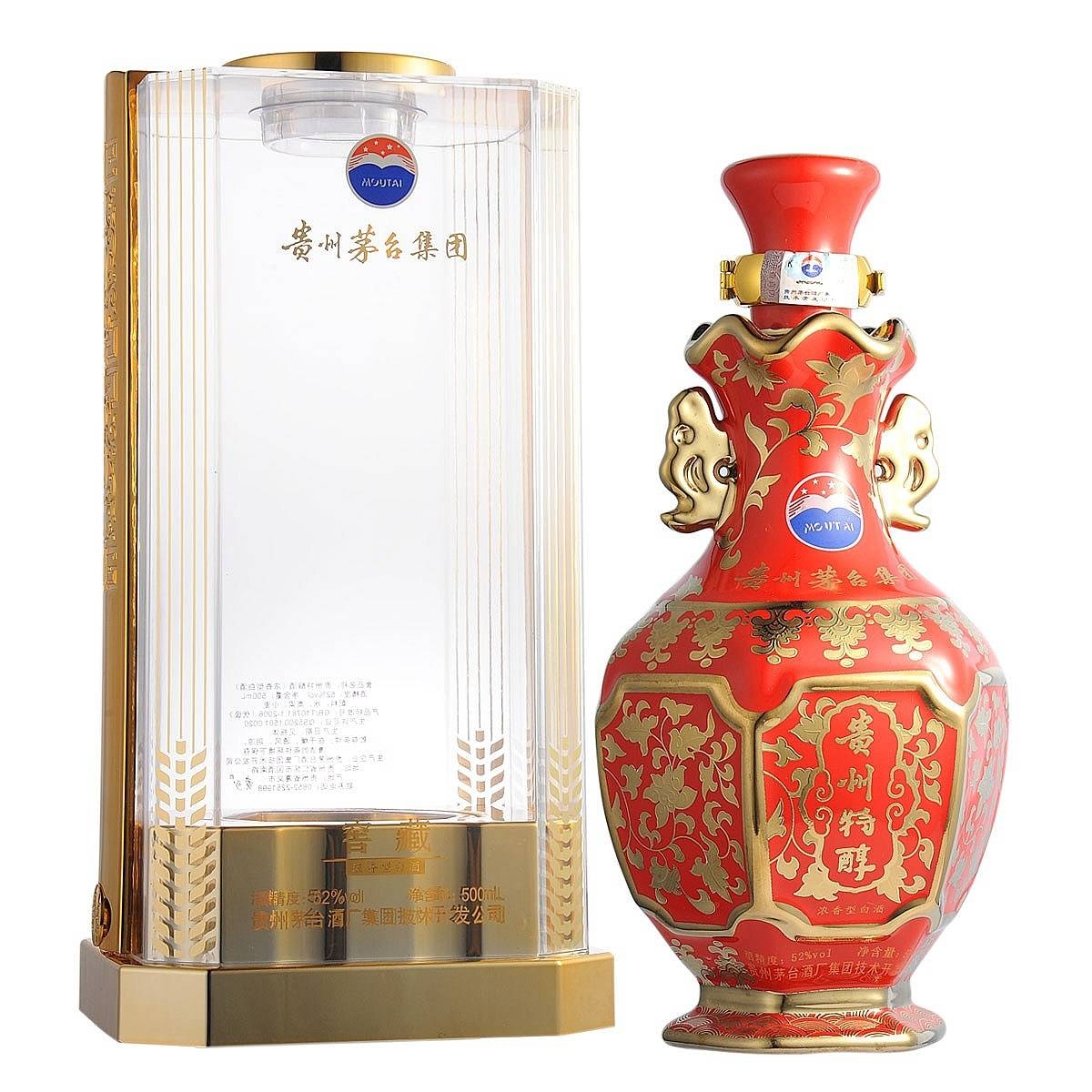 貴州茅臺集團貴州特醇窖藏紅口感濃香型52度白酒500ml單瓶裝