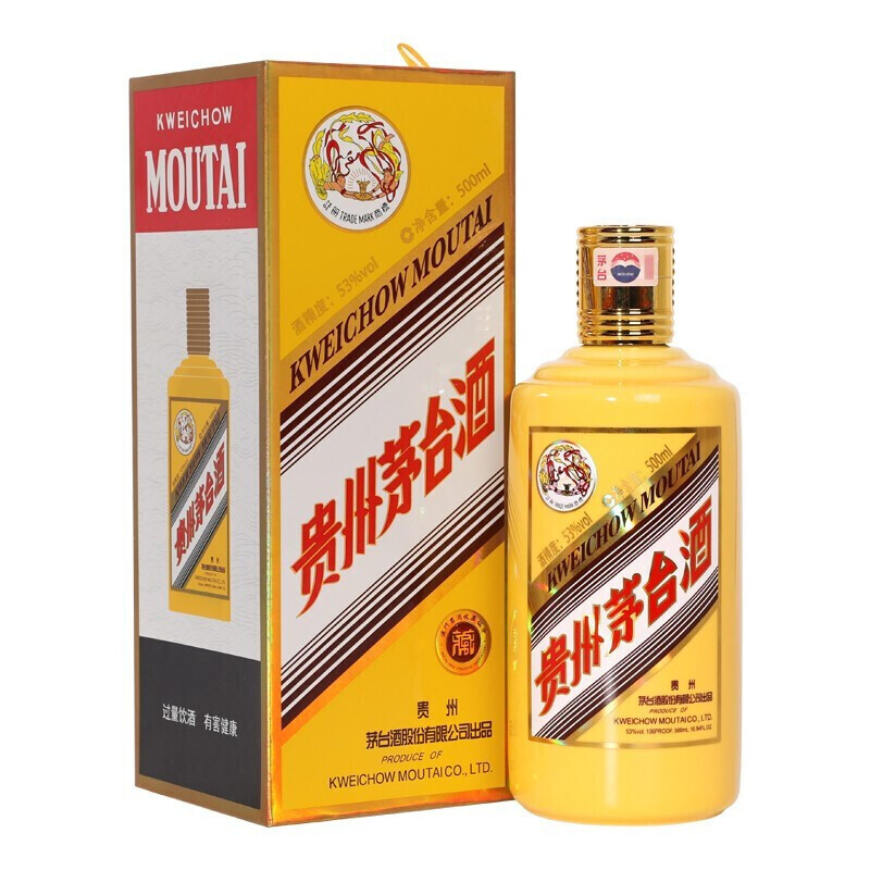 貴州茅臺(tái)集團(tuán)澳門名酒收藏協(xié)會(huì)黃龍口感醬香型53度白酒500ml單瓶裝