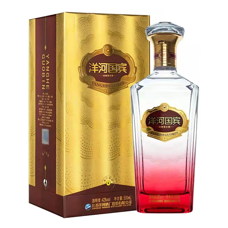 洋河國(guó)賓酒濃香型42度白酒500ml單瓶裝