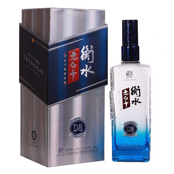 河北省衡水老白干D8口感干香型38度白酒500ml單瓶裝