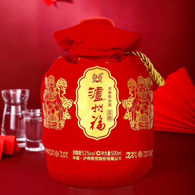 瀘州老窖瀘州福恩釀52度濃香型白酒500ml