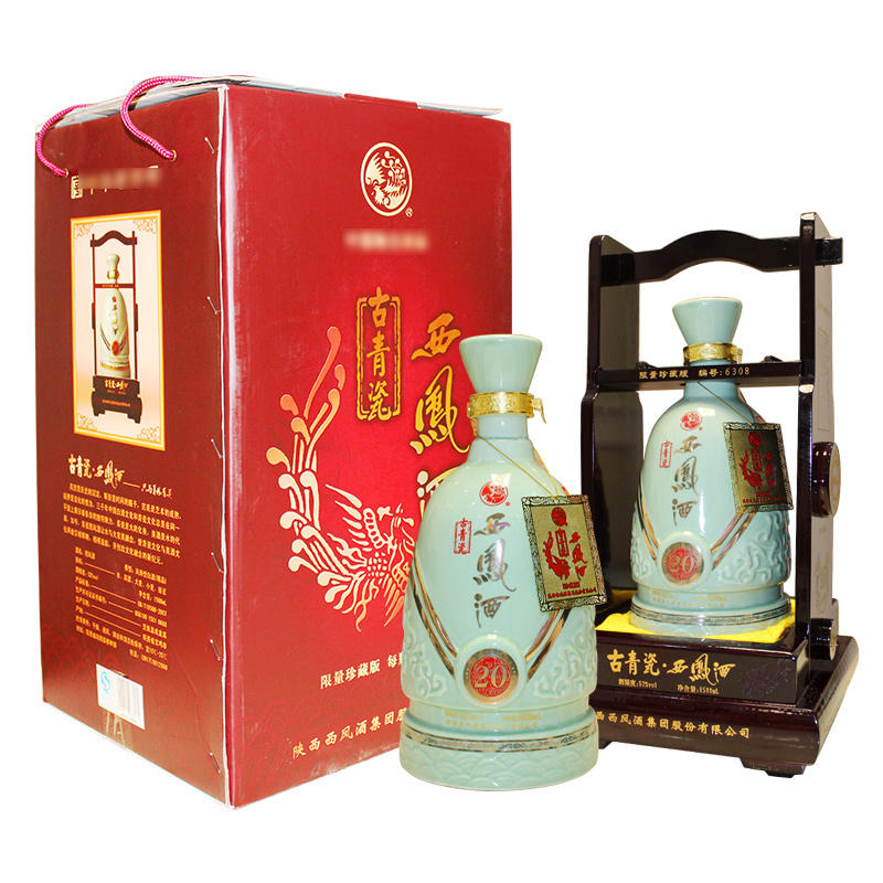 陜西西鳳酒古青瓷珍藏版口感鳳香型52度白酒1500ml單瓶裝