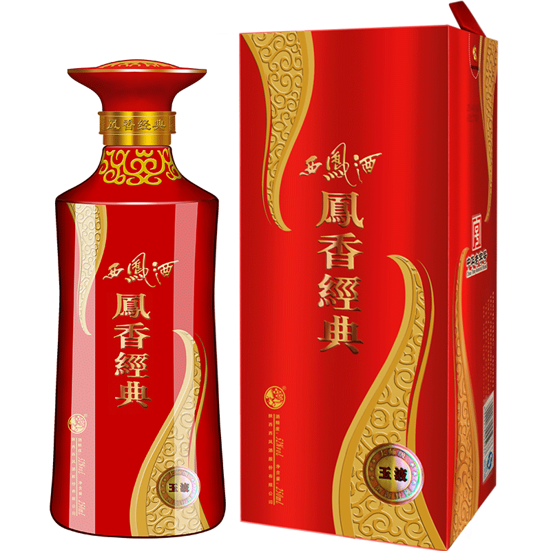 陜西西鳳酒鳳香經(jīng)典玉液口感綿柔鳳香型52度白酒250ml單瓶裝