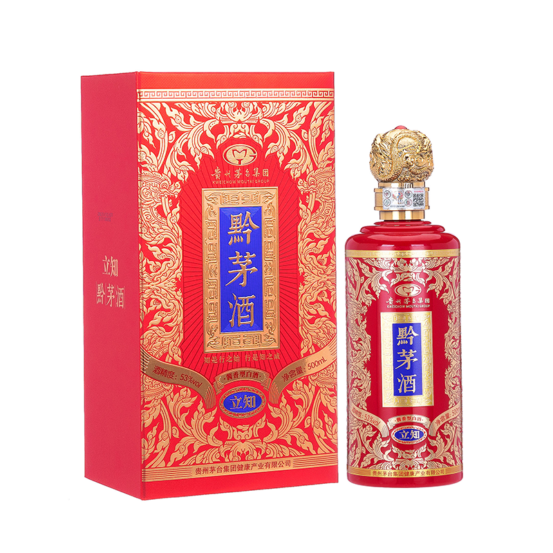 貴州茅臺集團黔茅酒立知口感醬香型53度白酒500ml單瓶裝
