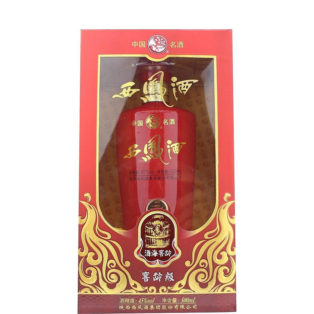 陜西西鳳酒酒海窖齡級口感鳳香型45度白酒500ml單瓶裝
