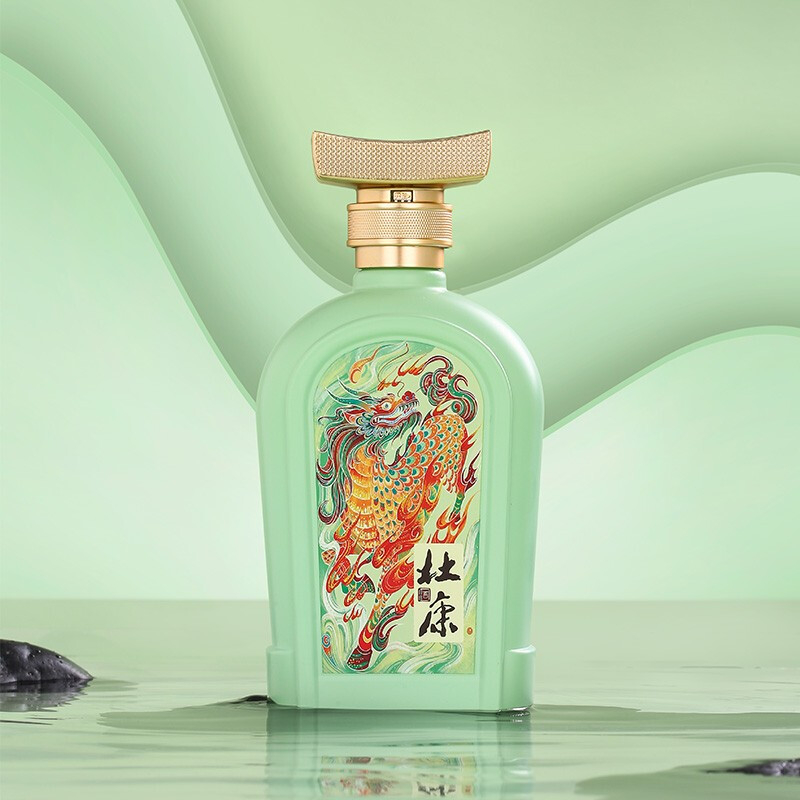 杜康白酒麒麟獻福（青）口感濃香型52度白酒500ml單瓶裝