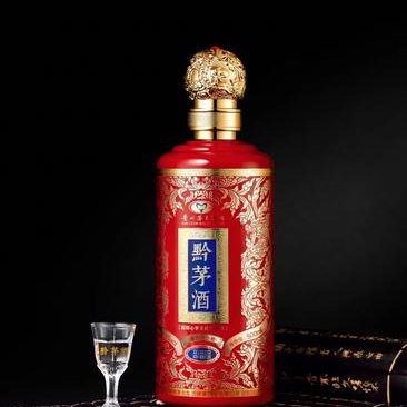 貴州茅臺(tái)集團(tuán)黔茅酒中國紅口感醬香型53度白酒500ml單瓶裝