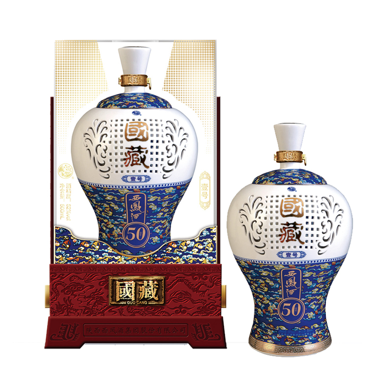 陜西西鳳酒國(guó)藏50年壹號(hào)口感鳳香型52度白酒500ml單瓶裝