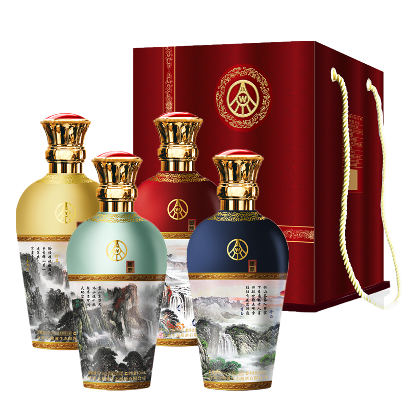 五糧液國鼎珍品三山五岳口感濃香型52度白酒500ml單瓶裝