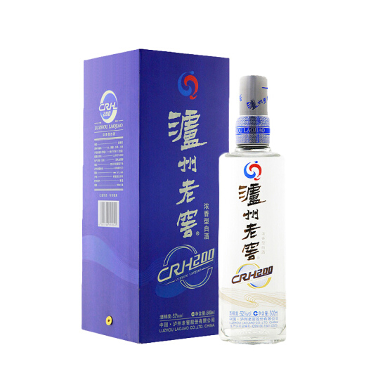 四川瀘州老窖CRH200口感濃香型52度白酒500ml單瓶裝