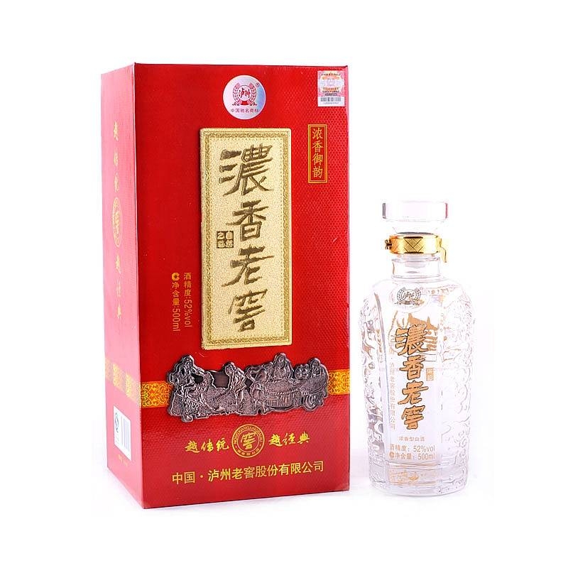 四川瀘州老窖濃香老窖御韻口感濃香型52度白酒500ml單瓶裝